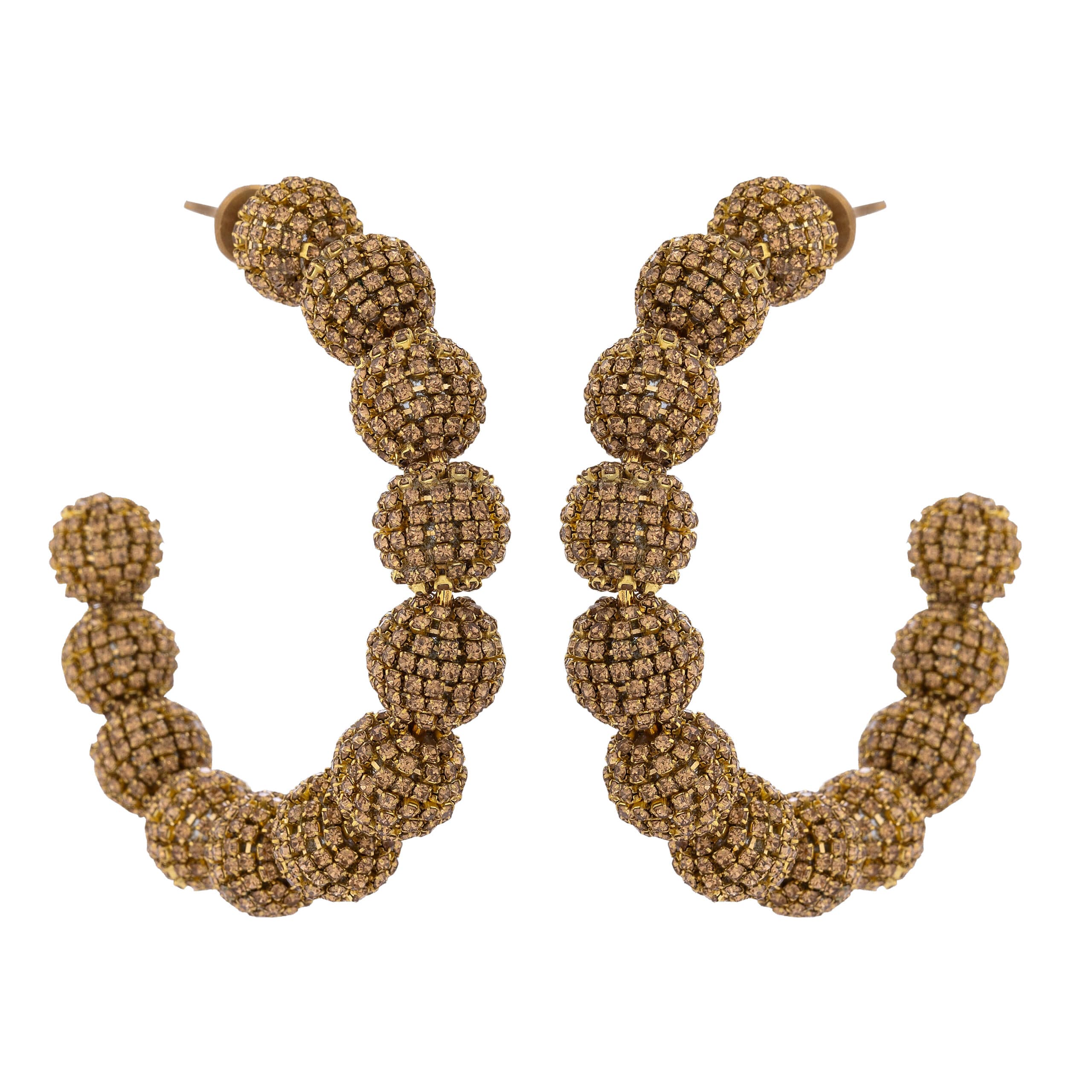 Gold Glamour Hoops Earrings