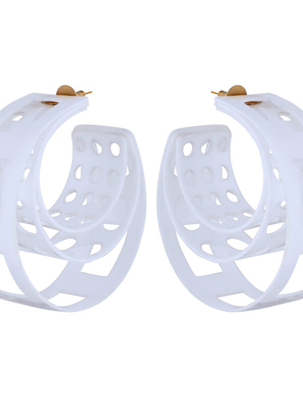 Cut-work Hoops in white color Raya By Vijeta R