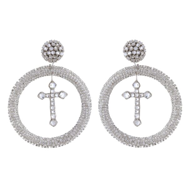 Loop Cross earrings