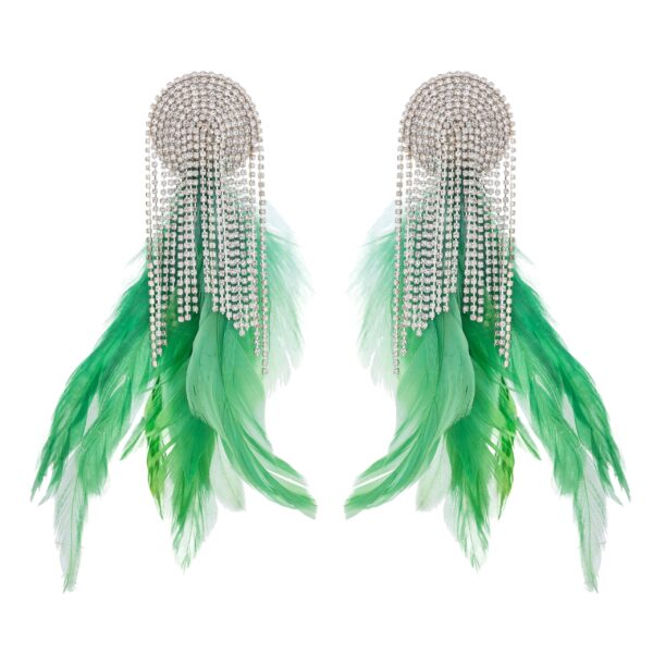 Alluring Feather Earrings Green