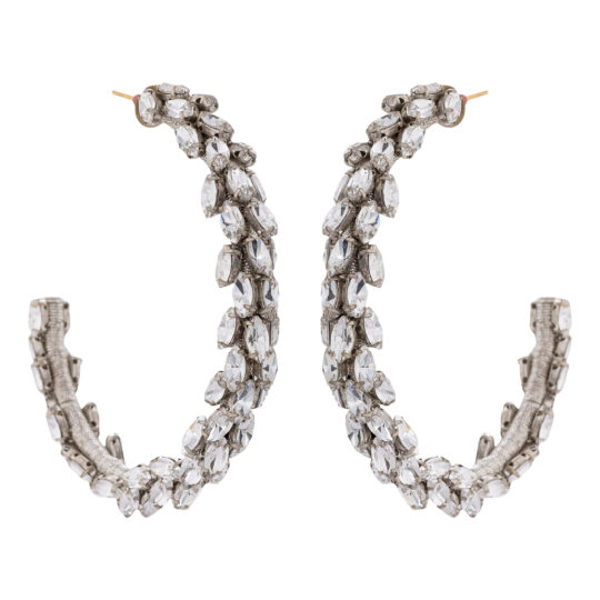 Oversized Crystal Hoops