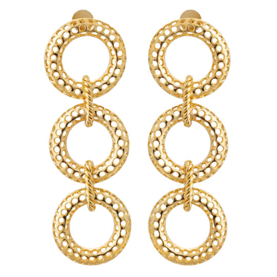 Design Gold Link Earrings