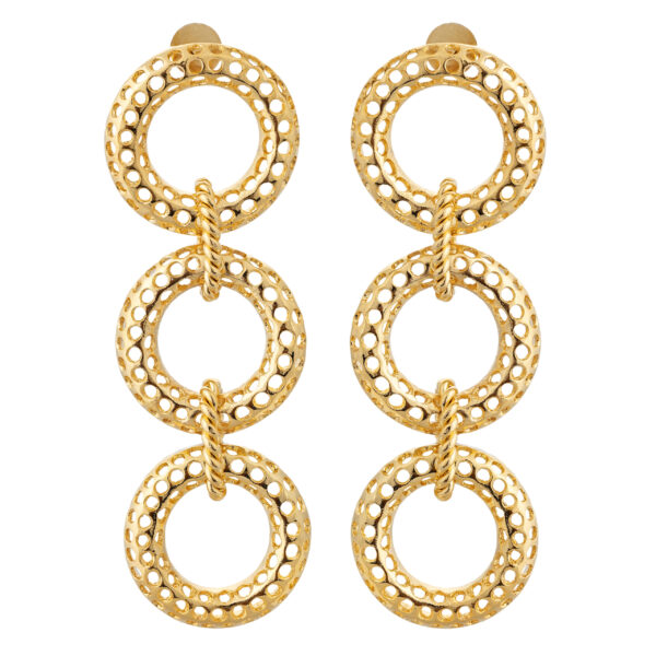 Design Gold Link Earrings