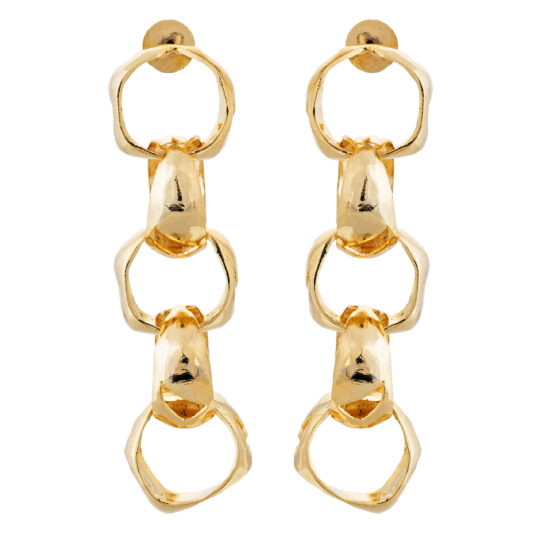 Small Gold Link Earrings