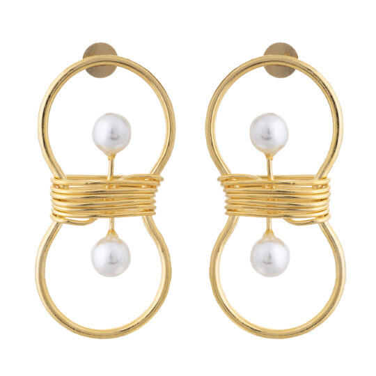 Pearl and Gold Earrings