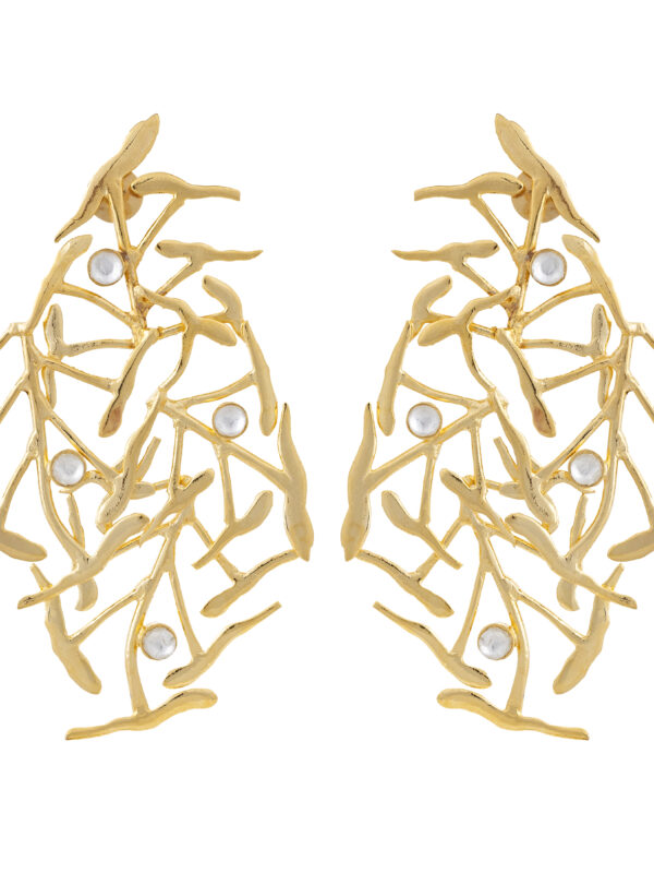 Dramatic Gold Earrings