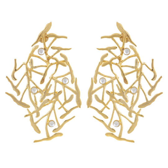 Dramatic Gold Earrings