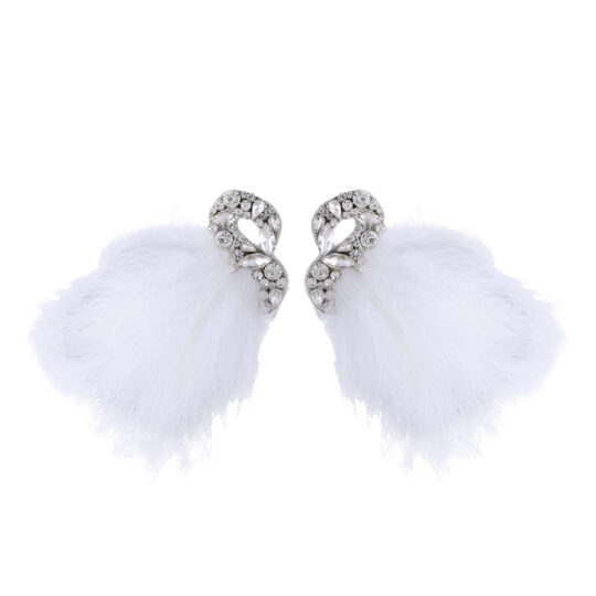 Crystal Bird Feather Earrings