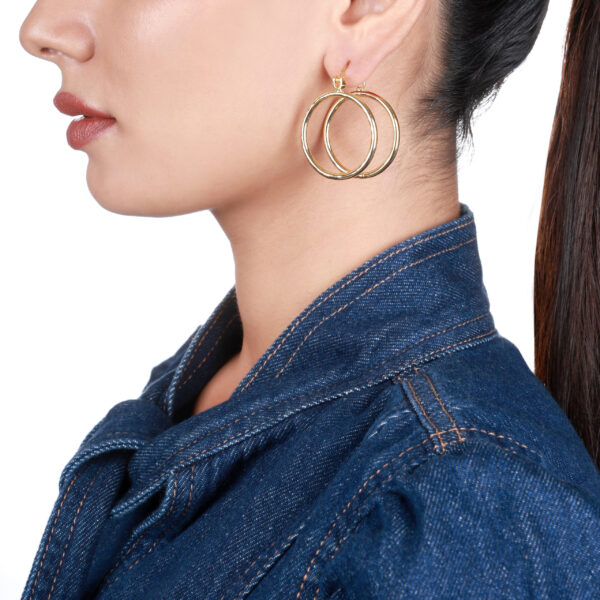 Circular Gold Hoop Earrings