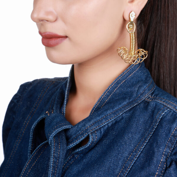 Artistic Gold Earrings