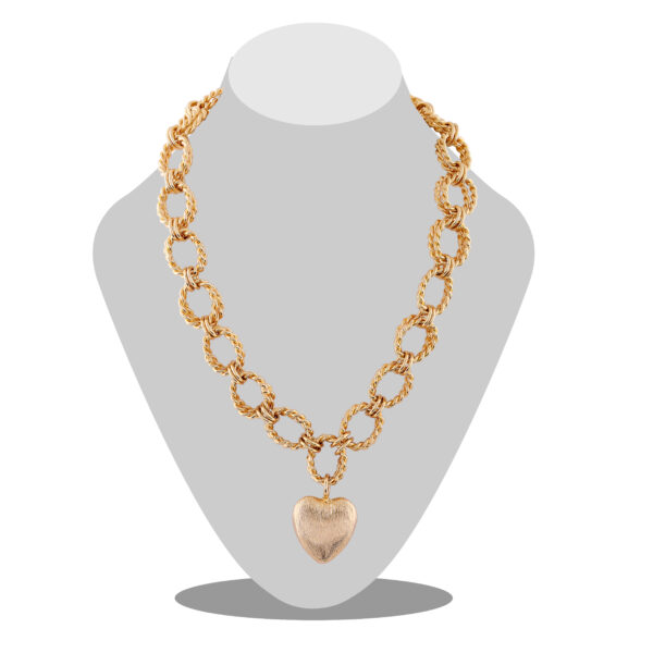 Gold Heart drop necklace